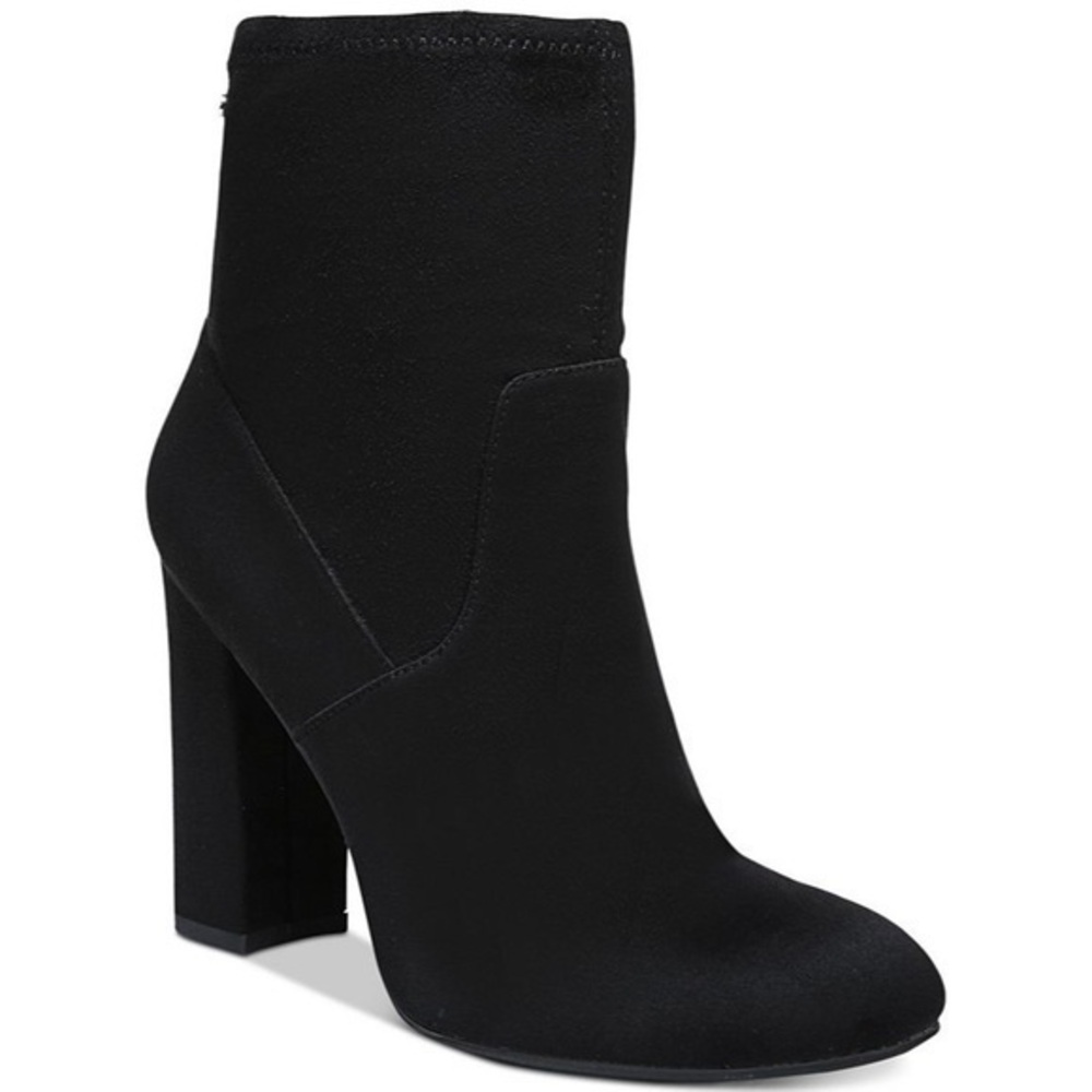 Sam Edelman Carinda Black Suede Heeled Sock Booties